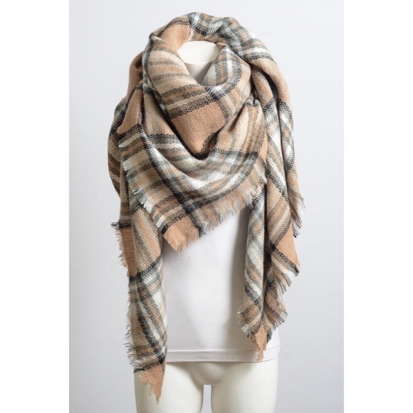 likeNarly Accessories - These Are The Days Blanket Scarf - Khaki